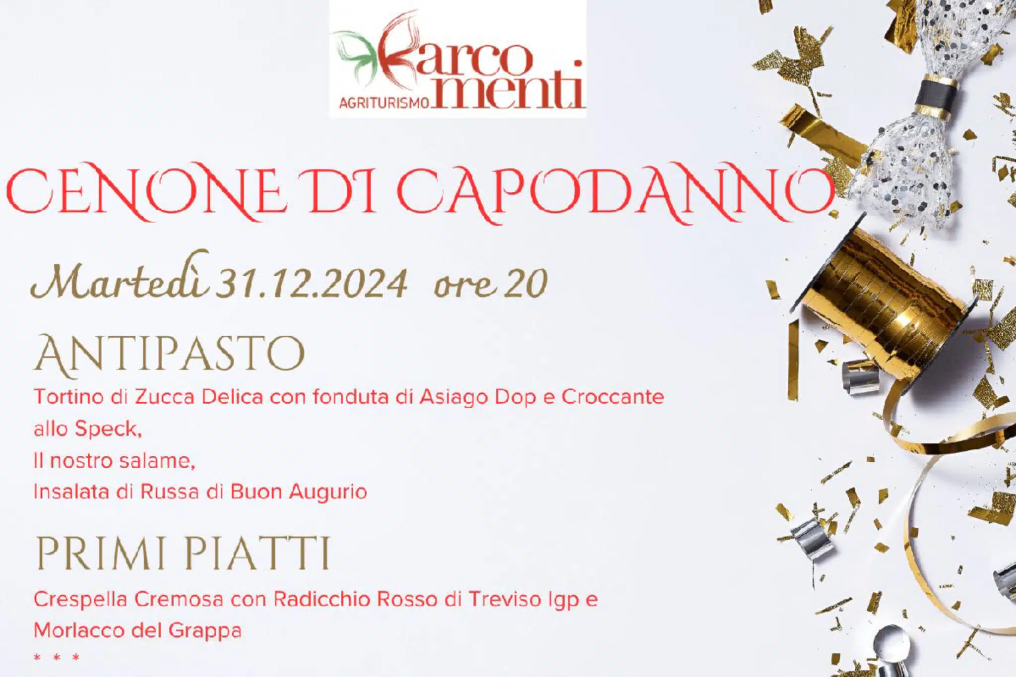 Cenone Di Capodanno All'Agriturismo Barco Menti 1 Capodanno - 1