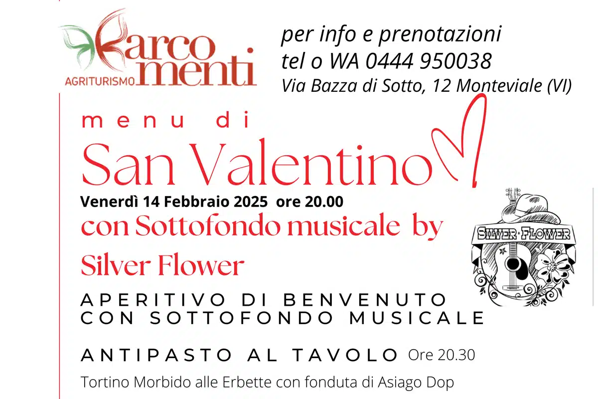 San Valentino 2025: gusto e romanticismo all'Agriturismo Barco Menti